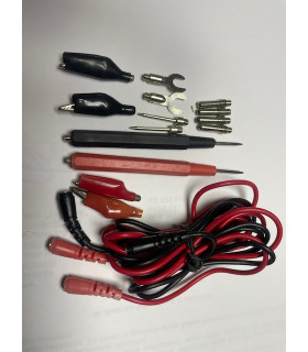 Laidai matavimo prietaisams  ilgis 140cm + 14 įvairių keičiamų jungčių