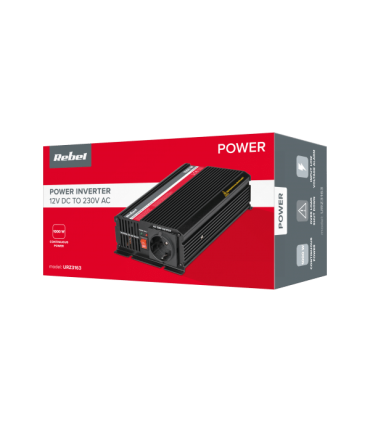 Automobilinis įtampos keitiklis 24V/230V su modifikuotu sinusu 500W 50Hz