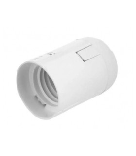Lizdas lemputei E27 plastikinis baltas