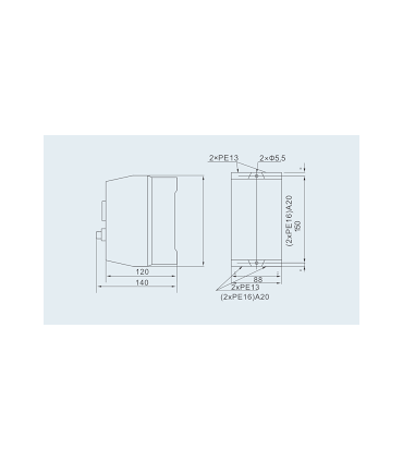 copy of Automatinis  Išjungėjas AP50B-3MT 10A  IP20  400V AC su šilumine apsauga