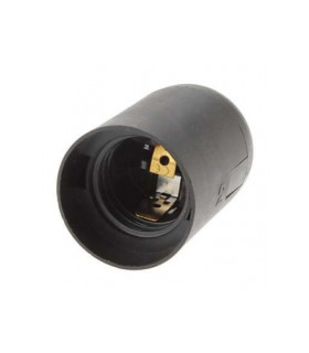 Lizdas lemputei E27 plastikinis juodas