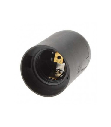 Lizdas lemputei E27 plastikinis juodas