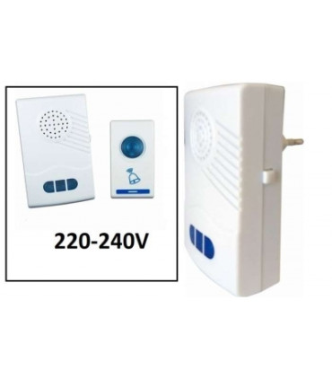 Belaidis durų skambutis , buitinis  AC230V / DC12V