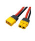 Jungtis PIN2 XT90 500V 40A AWG10, 10cm kabelis montažui, 2vnt.komp.