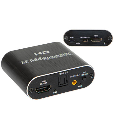 HDMI signalo keitiklis į analoginį garso signalą.Suteikia galimybę prijungti prie TV audio centrą, stiprintuvą.