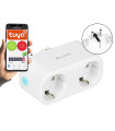 Išmanioji Wi-Fi dviguba  rozetė, Wi-Fi, 3600W 16A,  TUYA