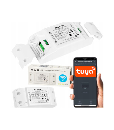 Išmanusis jungiklis, 230VAC, 2300W, 1-kanalo, valdomas Wi-Fi, TUYA