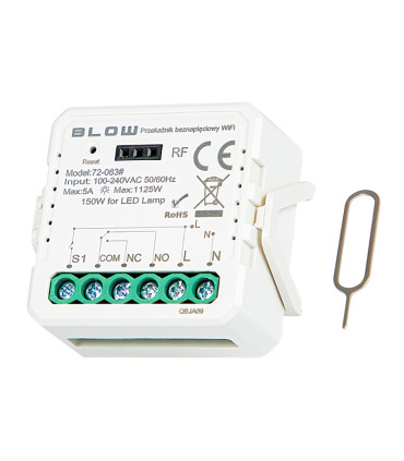 copy of Išmanusis jungiklis, 230VAC, 2200W, MINI R2 1-kanalo, valdomas Wi-Fi arba fiziniu fiksuotu jungikliu, Sonoff