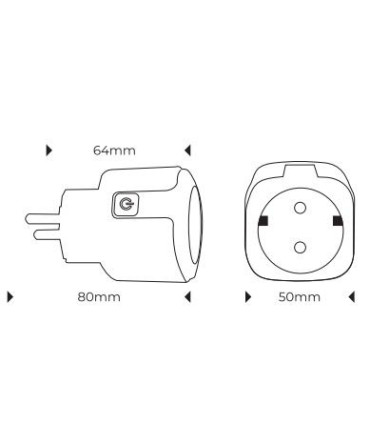 copy of Išmanioji rozetė Wi-Fi, 230VAC, S26 R2, 16A, 3500W, su laikmačiu, SONOFF