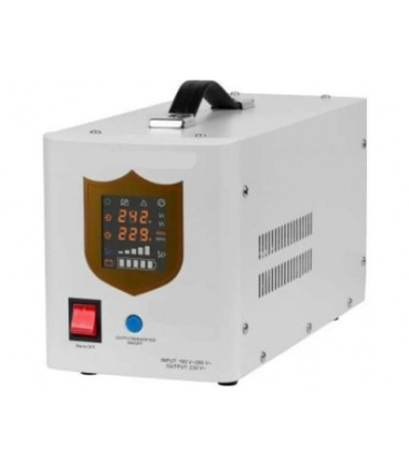 Nepertraukiamo maitinimo šaltinis 500 / 300W 12V/230Vac sinusas, baltas, pernešamas kartu su akumuliatoriaus krovimo funkcija.