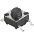 Mygtukas 6x6mm virš korpuso  aukstis 5mm OFF-(ON), nefiks. 4k. 0.05A-12VDC SPST-NO THT, h-5m
