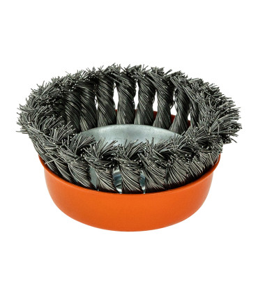 Pintas vielinis šepetys kampiniam šlifuokliui 4" (M14)