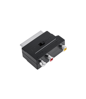 Perėjimas SCART kištukas - 3RCA lizdai su jungikliu