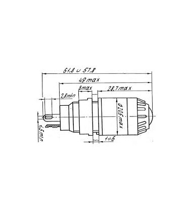 copy of Signalinės Lemputės laikiklis FŠM2  Ø16mm su balta matinė linze, lizdas E10