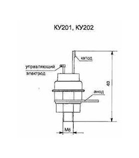 Tiristorius KY202H (rus.) 400V ,10A