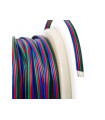 Kabelis 4PIN LED RGB juostoms 22AWG, 4 spalvotų laidų, plokščias