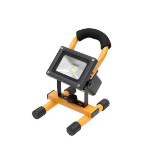 Įkraunamas šviestuvas LED 10W šaltai balta su akumukiatoriumi ir stovu