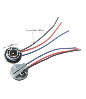 Lizdas auto lemputei BAY15d (P21/5W) su laidais iš šono