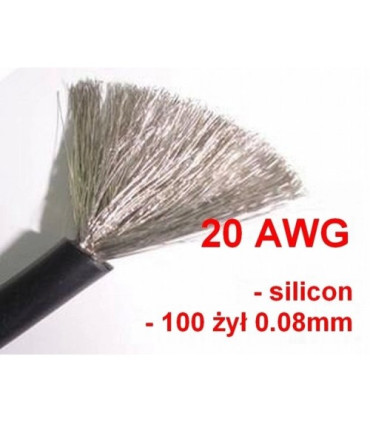 copy of Silikoninis kabelis, labai lankstus ir elastingas 2x 0.50mm²  su silikonine izoliacija +135*C, juodas ,raudonas