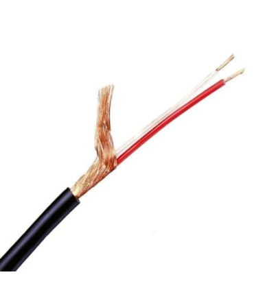 Mikrofoninis (ekranuotas 1 RCA) laidas , Ø3,0mm, juodas,1m