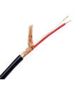 Mikrofoninis (ekranuotas 1 RCA) laidas , Ø3,0mm, juodas,1m