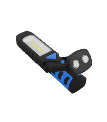 Nešiojamas šviestuvas  įkraunamas	120-200lm COB ir pakrovėjai 12V ir 220V