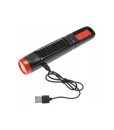 Nešiojamas šviestuvas  įkraunamas saulės energija TS2221, 1 LED 1 W (110 lm) + 6 SMD LED (60 lm), 1200 mAh