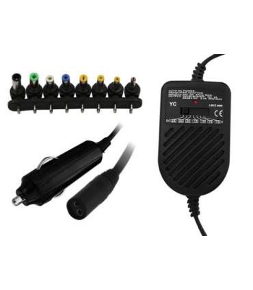 Universalus komp. mait.  iš   12V automobilio 80W  Išėjimas 12-24V max.4A  tinka daugeliui kompiuteriu.