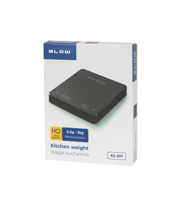 Virtuvinės svarstyklės KS207, 3kg / 0,1 gr , 2x AAA