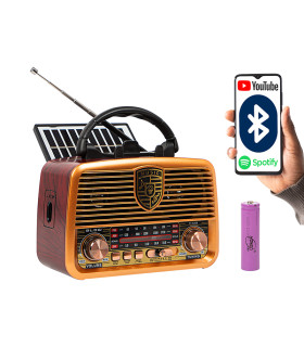 Nešiojamas analoginis AM/FM radijas BLOW RA10 su saulės baterija , akumuliatoriumi, „Bluetooth“ funkcija