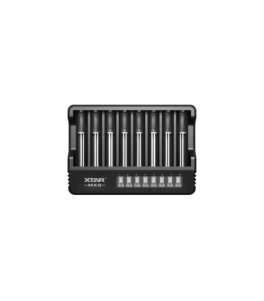 Mikroprocesorinis kroviklis XTAR MX8 (MC8) išmanusis 8 kanalų  10440-32650, AAAA,AAA,AA,A,SC,C,D NIMH-NICD akumuliatoriams