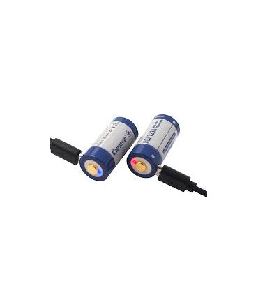 AKUMULIATORIUS CR123A, Keppower P1634U1 RCR123A USB-C  860mah 3V