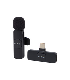 Prisegamas belaidis mikrofonas išmaniajam telefonui,planšetei ir nešiojamam kompiuteriui su USB-C jungtimi