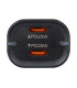 copy of Automobilinis įkroviklis 30W 12-24V 2xUSB QC3.0 SCP AFC, juodas