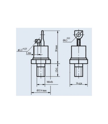 copy of Tiristorius T122-25-5 ,  25a , 500v