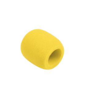 Mikrofono "kempinė" (geltonas paralonas)  išmatavimai 6 cm x 8 cm x 6 cm