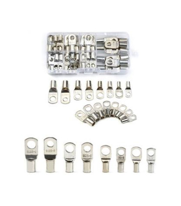 Kabelių antgalių rinkinys E6215 – 60 vnt . Kilpos M6-8, 6-25mm² kabeliams