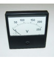 Voltmetras 250V AC E8030T2 78x78x65mm tikslumo klasė 0,5