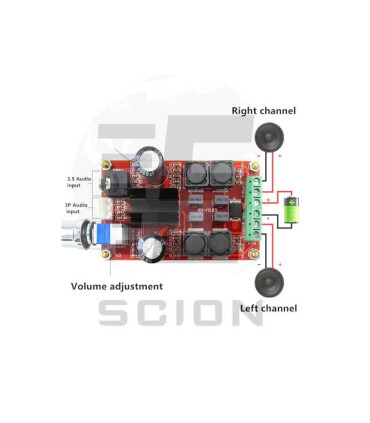 TPA3116D2 2x50W 2 Kanalų Stereo Garso Stiprintuvas