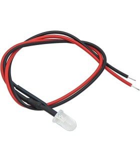 LED DIODAS 5MM Mėlynas 12V SU 20CM LAIDO