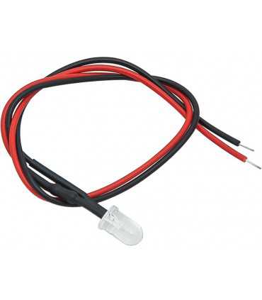 LED DIODAS 5MM Mėlynas 12V SU 20CM LAIDO