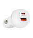 Automobilinis įkroviklis 12-24V 2x USB-A+USB-C 48W G48W lizdai, greito krovimo