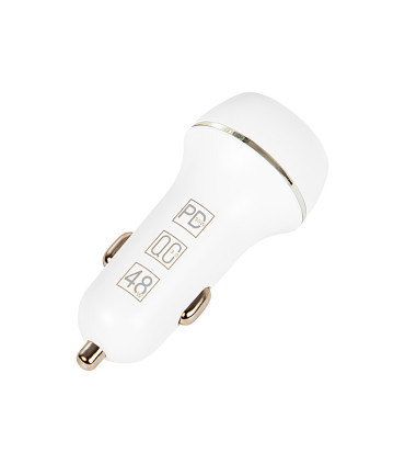 copy of Automobilinis įkroviklis 30W 12-24V 2xUSB QC3.0 SCP AFC, juodas