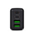 Įkroviklis   USBx2 + USB-C QC+PD 65W palaiko greitą krovimą PD 3.0     max. 65W