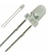 Šviesos diodas 12V Ø3mm raudonas skaidrus super ryškus 30° 1120-1560mcd