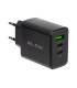 Įkroviklis   USB + 2xUSB-C QC+PD 40W palaiko greitą krovimą PD 3.0     max. 65W
