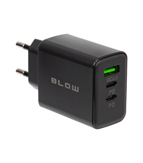 Įkroviklis   USB + 2xUSB-C QC+PD 40W palaiko greitą krovimą PD 3.0     max. 65W
