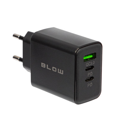 Įkroviklis   USB + 2xUSB-C QC+PD 40W palaiko greitą krovimą PD 3.0     max. 65W