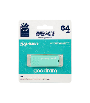 Atminties raktas  PENDRIVE 64GB GOODRAM UME3 CARE USB3.0