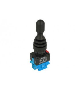 Jungiklis, joystick, LAS0-K-20C23, monostabilus (ON)-OFF-(ON) 10A, 500V AC,  22mm IP65